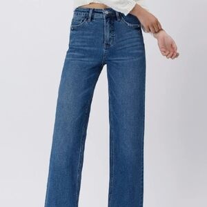 Vervet High-Rise Wide Leg Jeans 28 Waist
